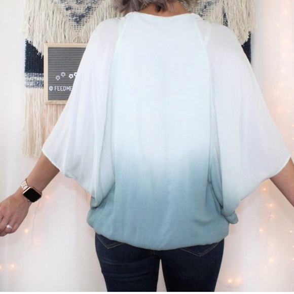 Young Fabulous & Broke Ombre Surplice Drapey Top - Picture 2 of 8